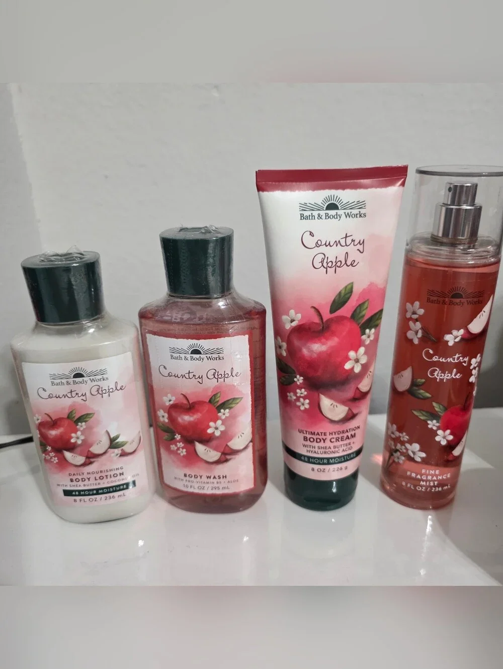 Bath & Body Works Country Apple Bath & Body 4 Piece Set New Ultra RARE